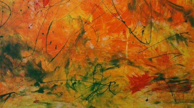 Original Abstract Expressionism Abstract Painting by Luigi Rubino