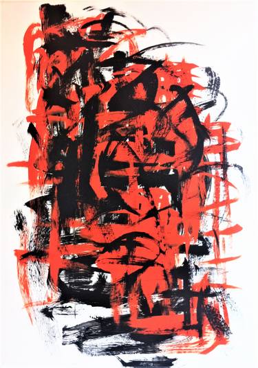 Original Abstract Expressionism Abstract Paintings by Luigi Rubino