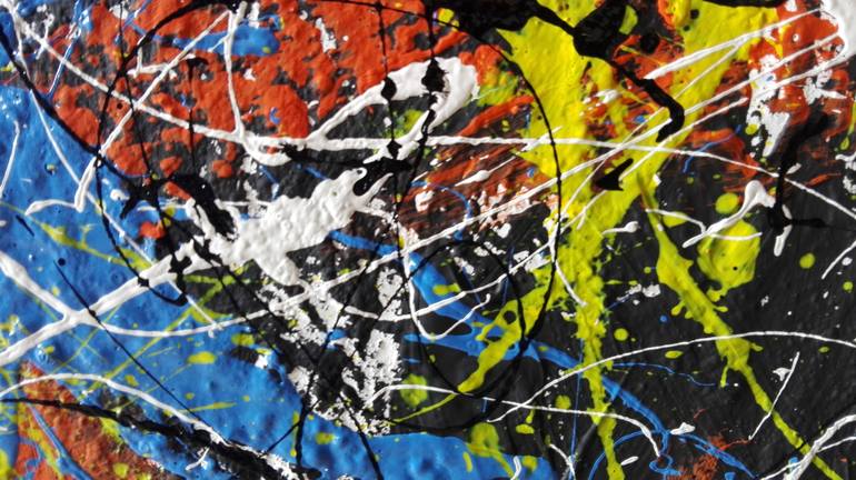 Original Abstract Expressionism Abstract Painting by Luigi Rubino