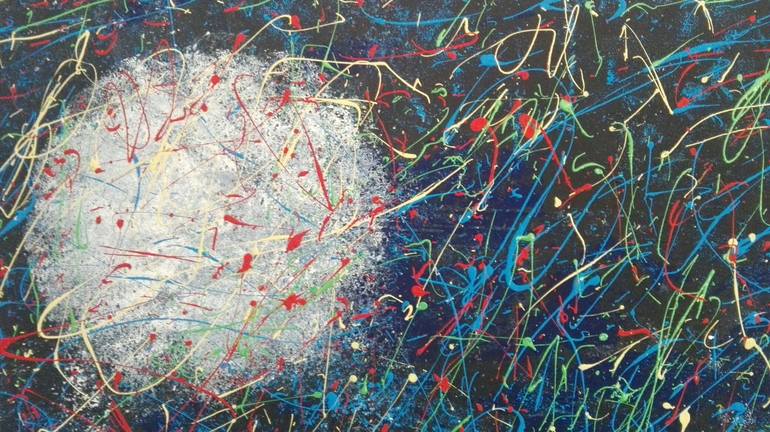 Original Abstract Expressionism Abstract Painting by Luigi Rubino