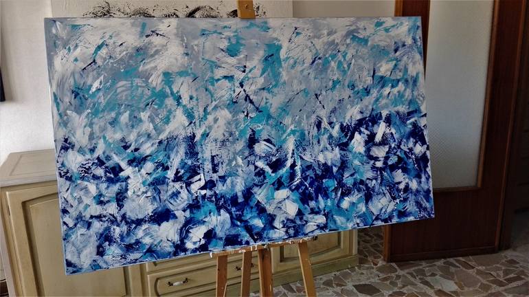 Original Abstract Expressionism Abstract Painting by Luigi Rubino