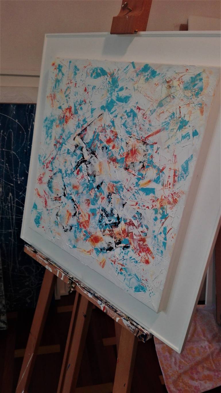 Original Abstract Expressionism Abstract Painting by Luigi Rubino