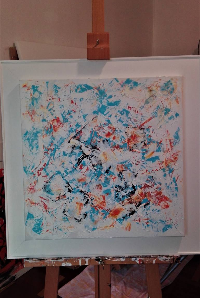 Original Abstract Expressionism Abstract Painting by Luigi Rubino