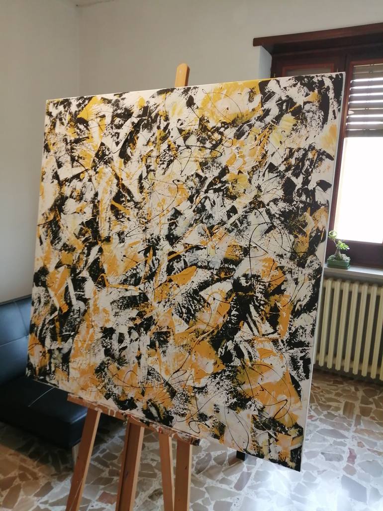 Original Abstract Expressionism Abstract Painting by Luigi Rubino