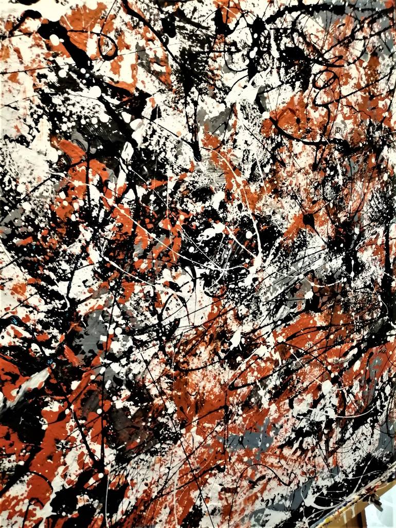 Original Abstract Expressionism Abstract Painting by Luigi Rubino