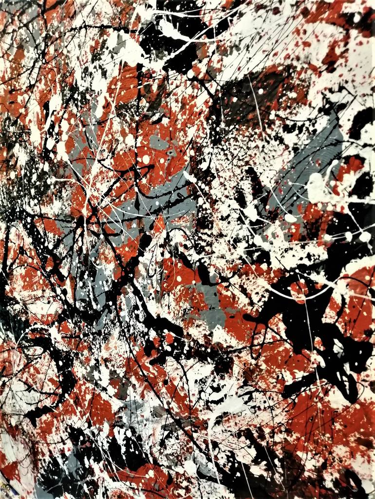 Original Abstract Expressionism Abstract Painting by Luigi Rubino