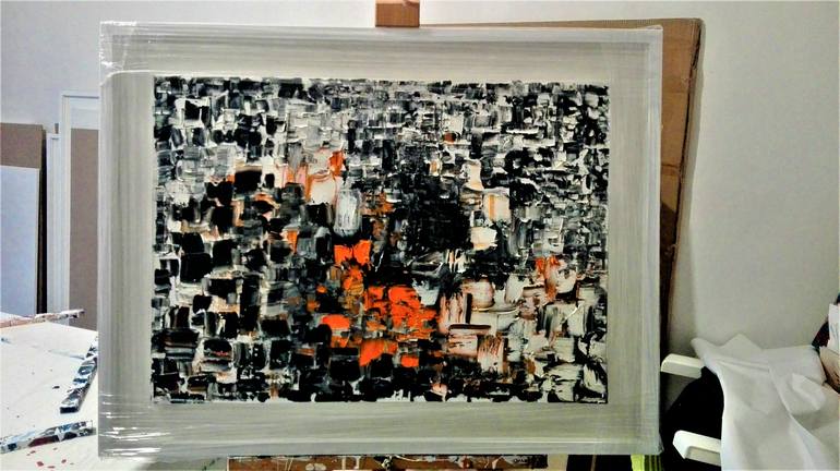 Original Abstract Expressionism Abstract Painting by Luigi Rubino