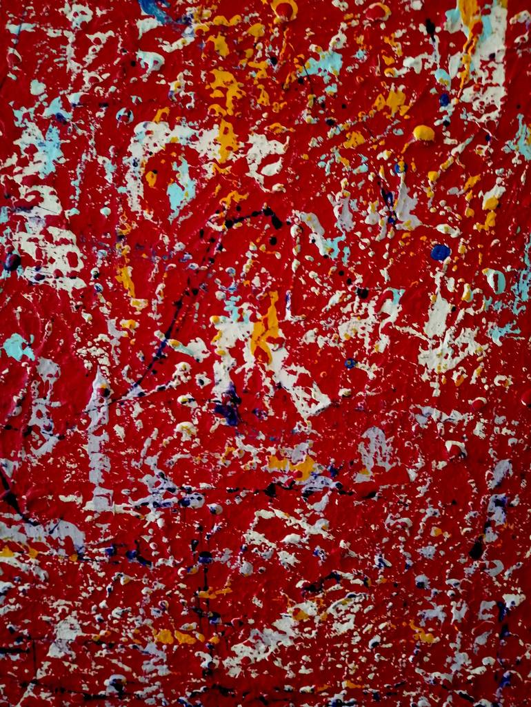 Original Abstract Expressionism Abstract Painting by Luigi Rubino