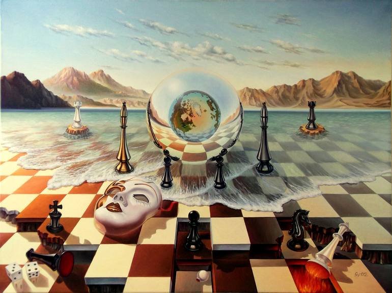 Chess Games Art Board Print for Sale by Utopipia