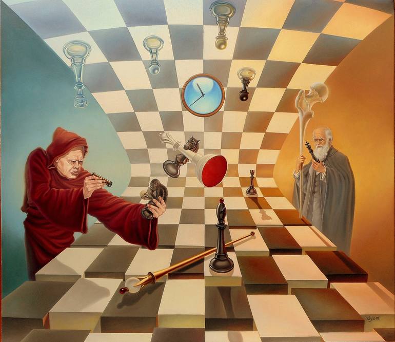 Chess Games Art Board Print for Sale by Utopipia