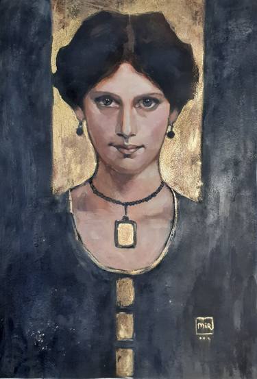 Original Art Nouveau People Paintings by Malgorzata Miroslaw