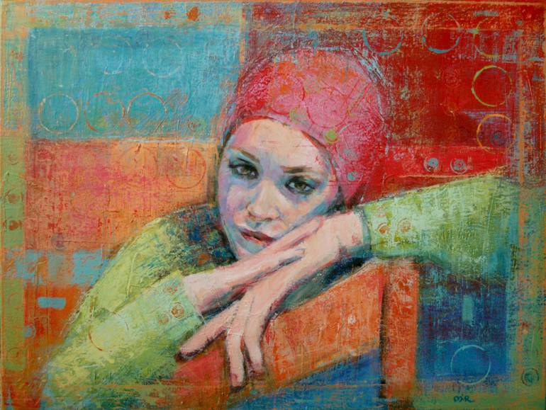 Original Contemporary People Painting by Malgorzata Miroslaw
