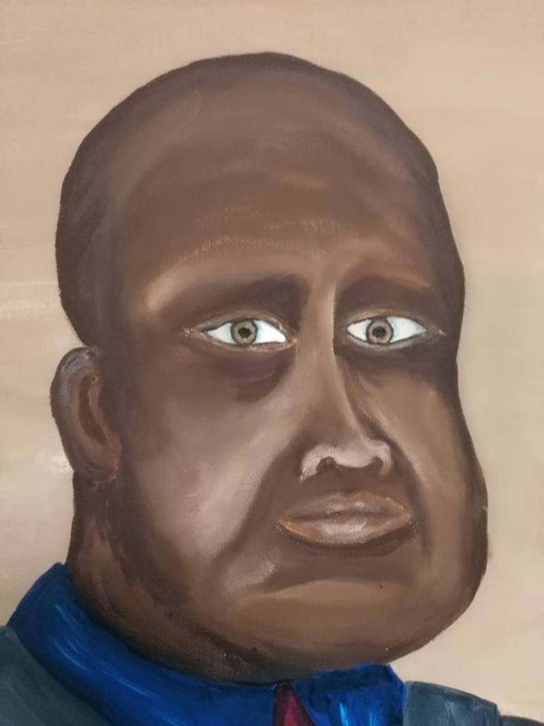 Original Folk Men Painting by Karen Terry