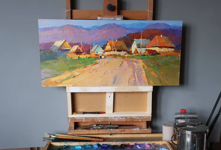 Original Impressionism Language Painting by Aleksandr Kryushyn