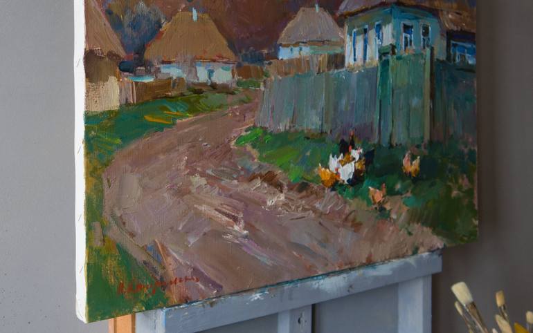 Original Rural life Painting by Aleksandr Kryushyn