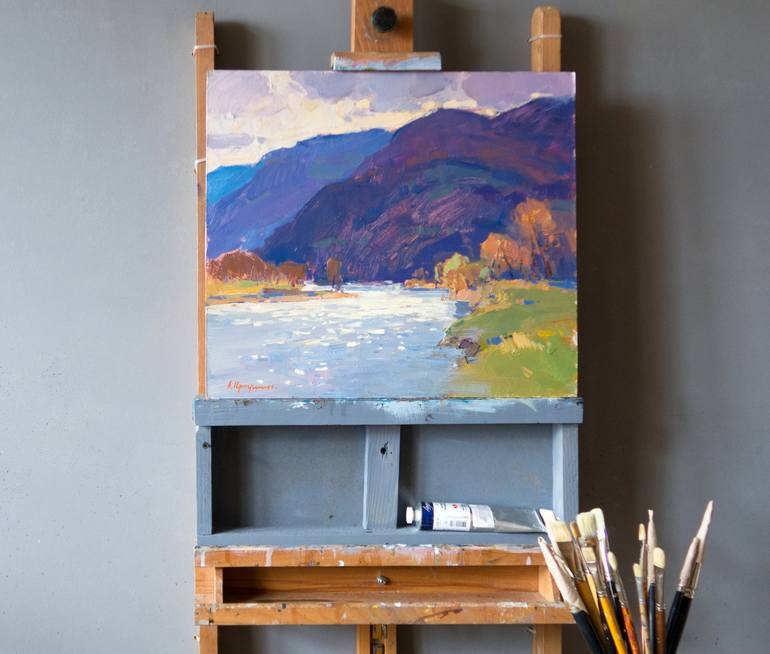 Original Impressionism Landscape Painting by Aleksandr Kryushyn