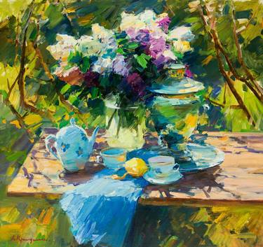 Print of Impressionism Floral Paintings by Aleksandr Kryushyn