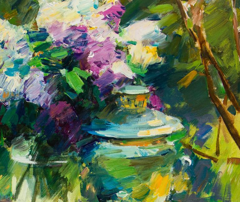 Original Impressionism Floral Painting by Aleksandr Kryushyn