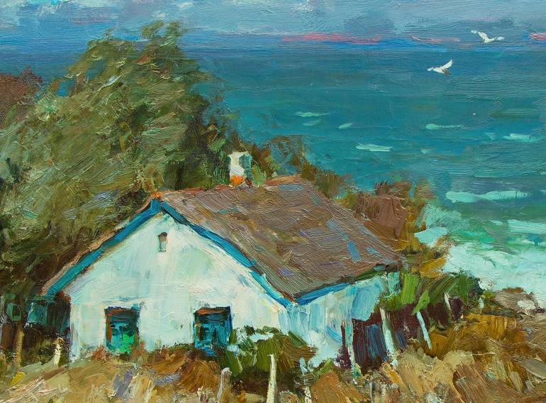 Original Impressionism Seascape Painting by Aleksandr Kryushyn