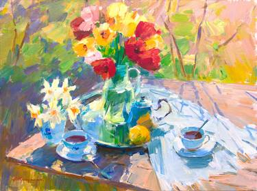 Original Impressionism Floral Paintings by Aleksandr Kryushyn