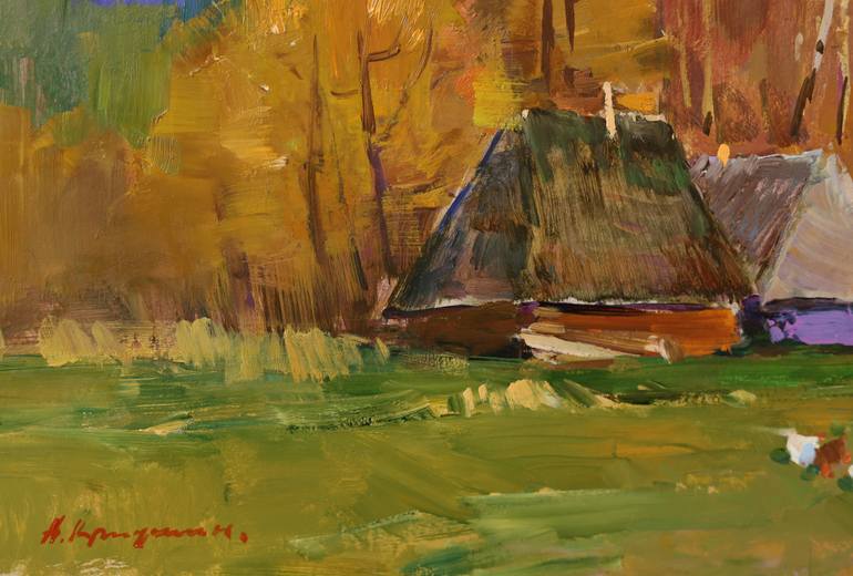 Original Impressionism Landscape Painting by Aleksandr Kryushyn