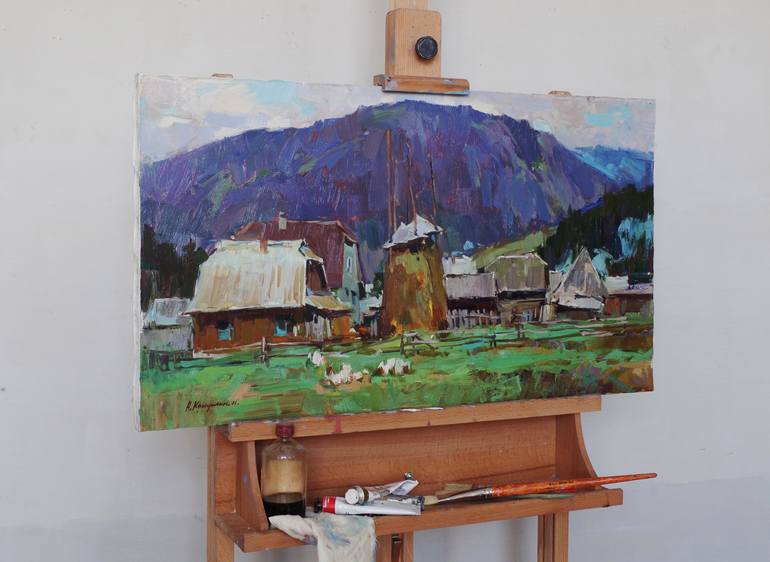 Original Expressionism Landscape Painting by Aleksandr Kryushyn