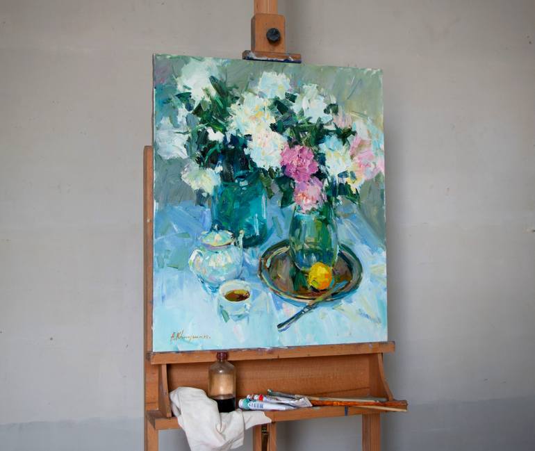 Original Art Deco Still Life Painting by Aleksandr Kryushyn