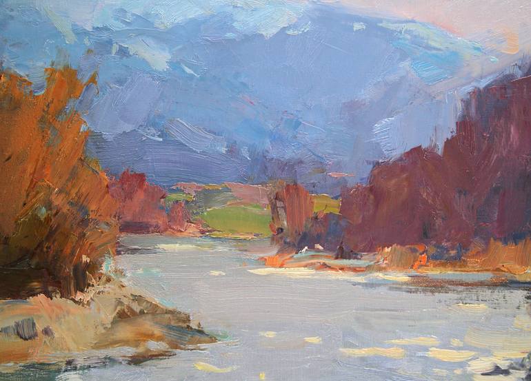 Original Impressionism Landscape Painting by Aleksandr Kryushyn