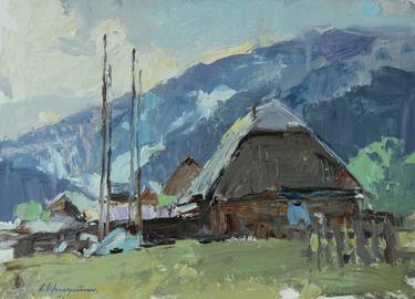 Original Impressionism Rural life Paintings by Aleksandr Kryushyn