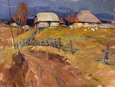 Original Realism Rural life Paintings by Aleksandr Kryushyn