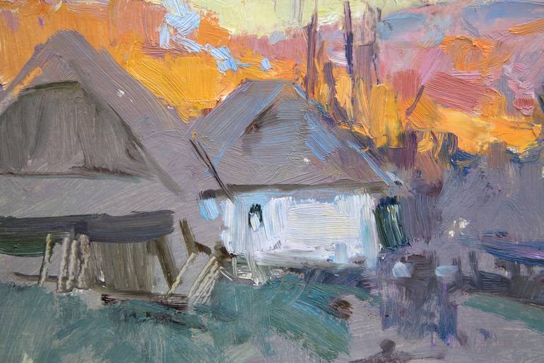 Original Rural life Painting by Aleksandr Kryushyn