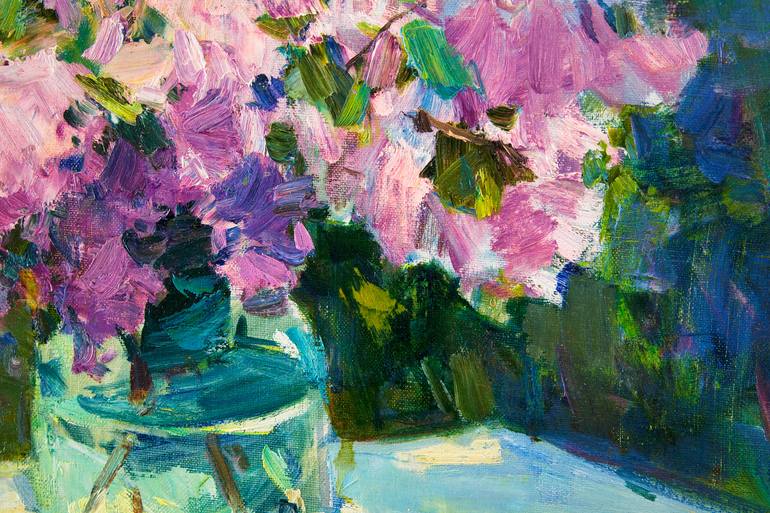 Original Impressionism Floral Painting by Aleksandr Kryushyn