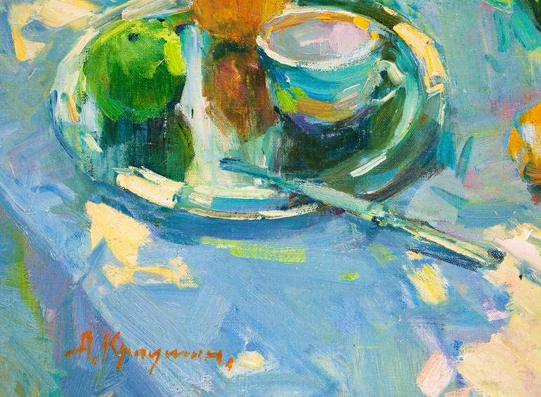 Original Impressionism Floral Painting by Aleksandr Kryushyn