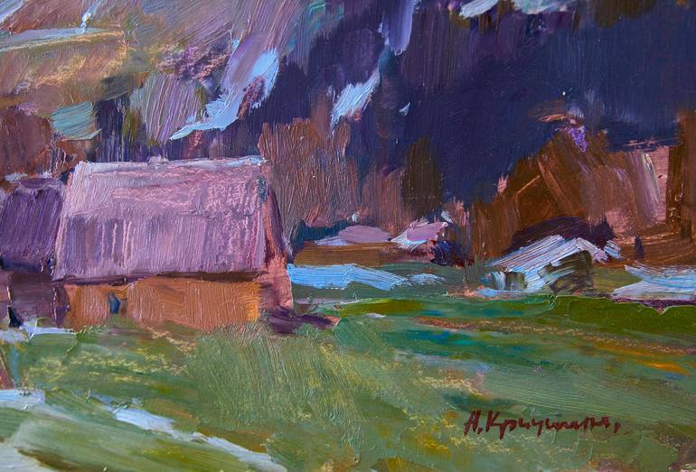 Original Impressionism Landscape Painting by Aleksandr Kryushyn