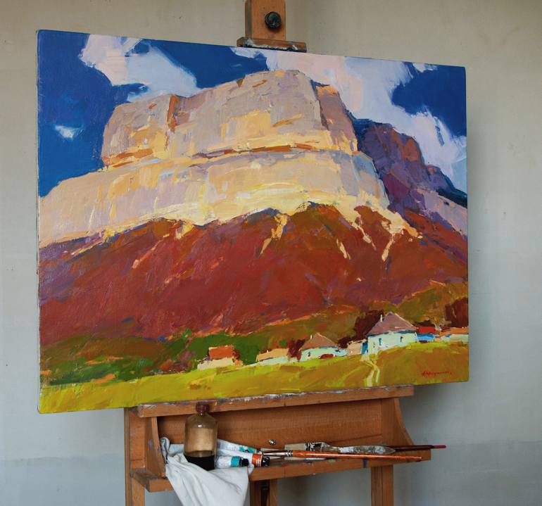 Original Expressionism Landscape Painting by Aleksandr Kryushyn