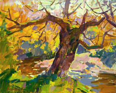 Original Fine Art Tree Paintings by Aleksandr Kryushyn