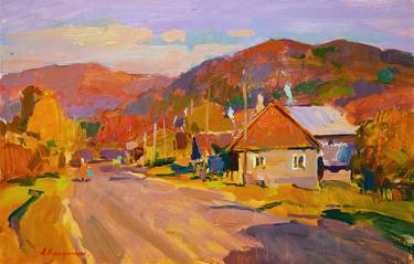 Original Fine Art Rural life Paintings by Aleksandr Kryushyn