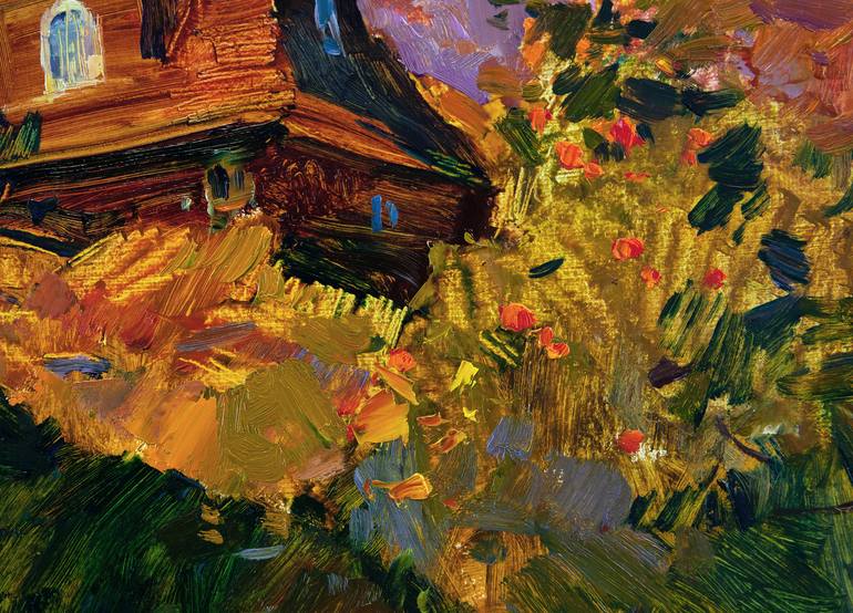 Original Impressionism Architecture Painting by Aleksandr Kryushyn