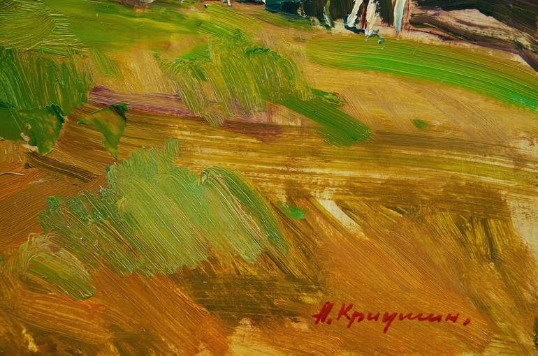 Original Fine Art Rural life Painting by Aleksandr Kryushyn