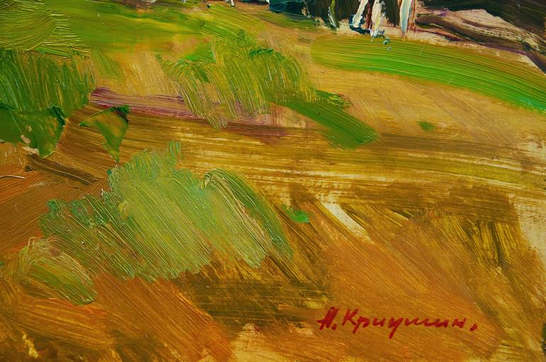 Original Rural life Painting by Aleksandr Kryushyn