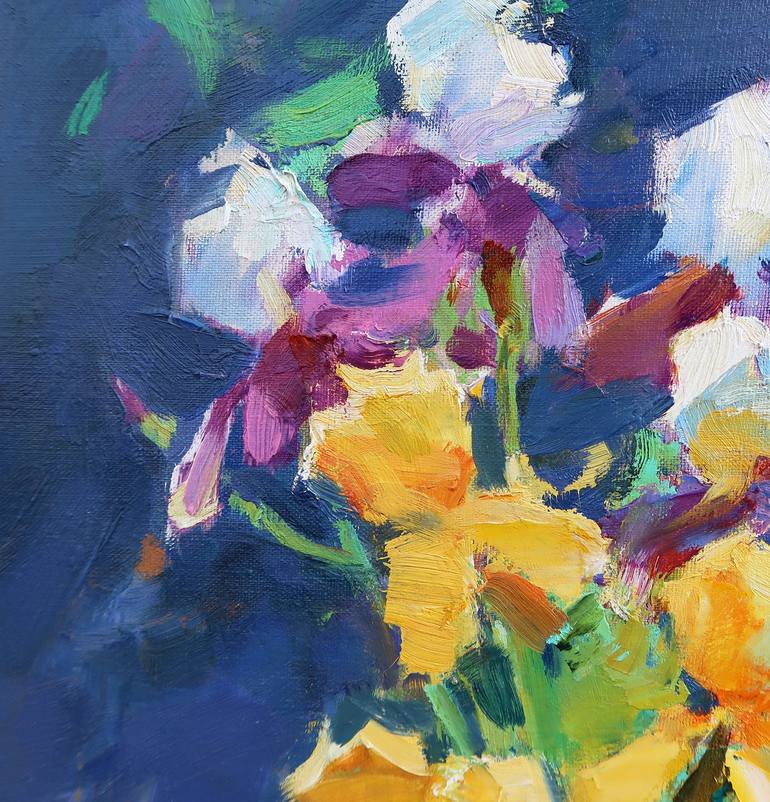 Original Impressionism Floral Painting by Aleksandr Kryushyn