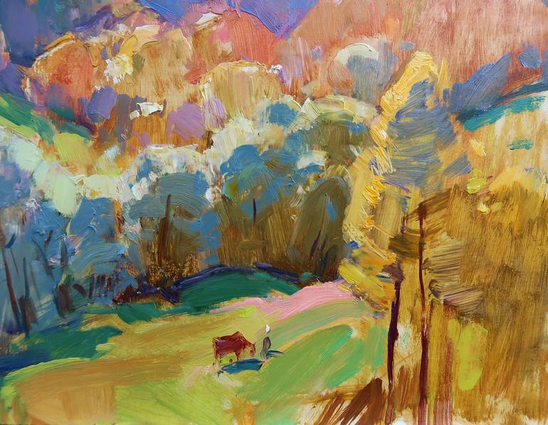 Original Impressionism Landscape Painting by Aleksandr Kryushyn