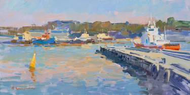 Print of Impressionism Ship Paintings by Aleksandr Kryushyn