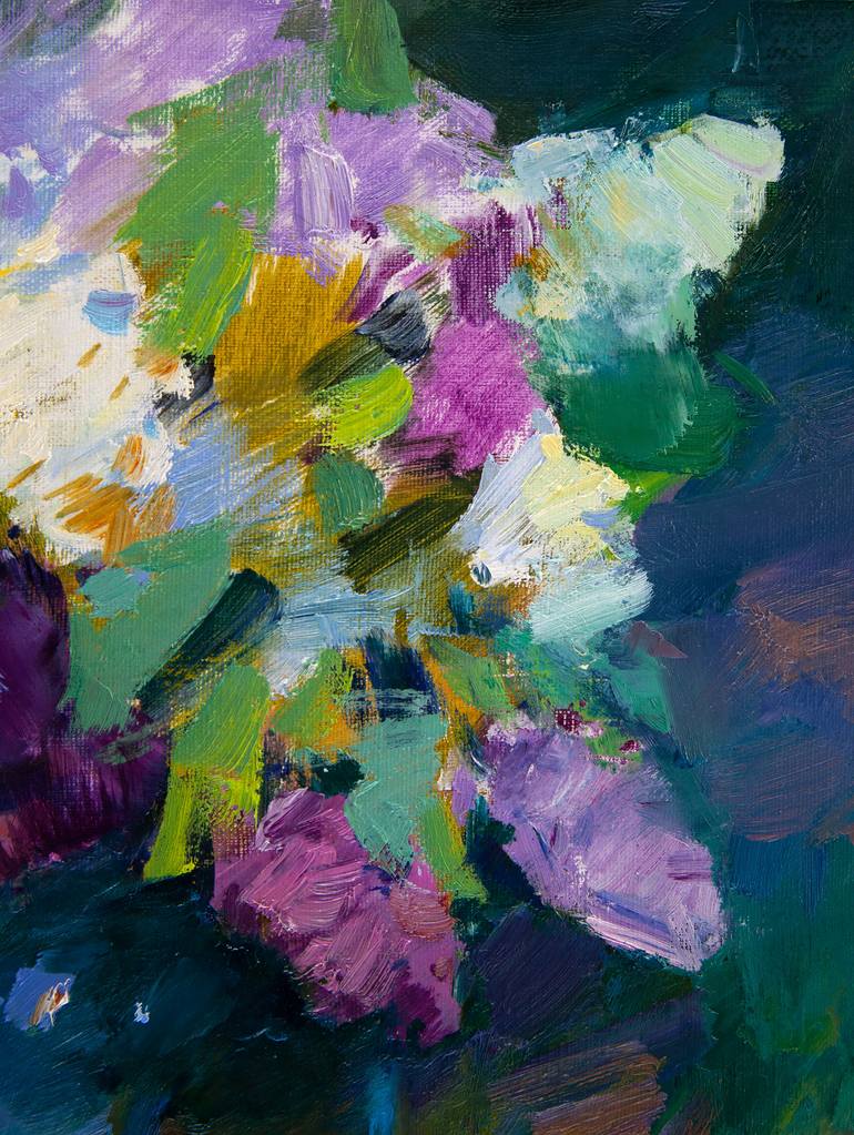 Original Art Deco Floral Painting by Aleksandr Kryushyn