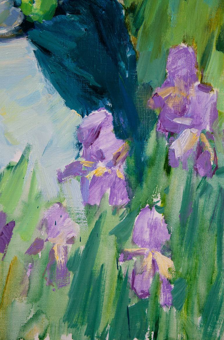 Original Art Deco Floral Painting by Aleksandr Kryushyn