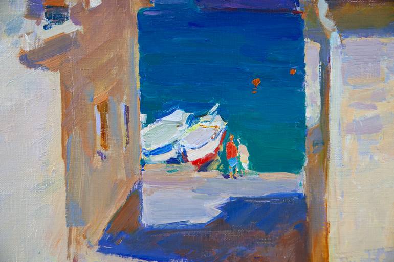 Original Impressionism Beach Painting by Aleksandr Kryushyn