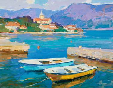 Original Boat Paintings by Aleksandr Kryushyn