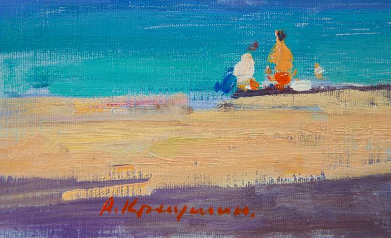 Original Beach Painting by Aleksandr Kryushyn