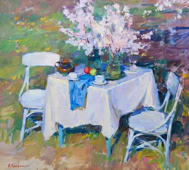 Original Impressionism Botanic Paintings by Aleksandr Kryushyn