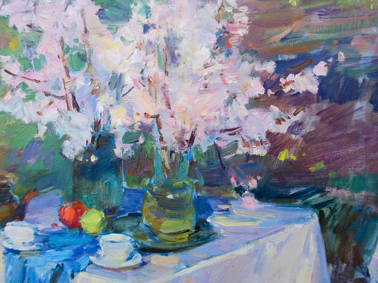 Original Impressionism Botanic Painting by Aleksandr Kryushyn